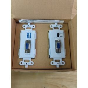 QVS VB-C5WP VGA/RGB Pro Video Over CAT5e Extender Decora‎ Wall Plate 100m/330ft